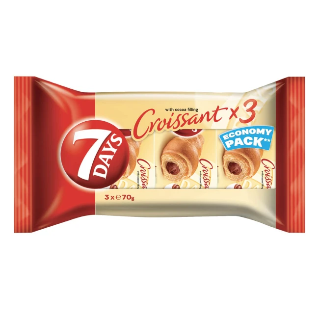 7 Days Κρουασάν με Κρέμα Κακάο 3x70g
