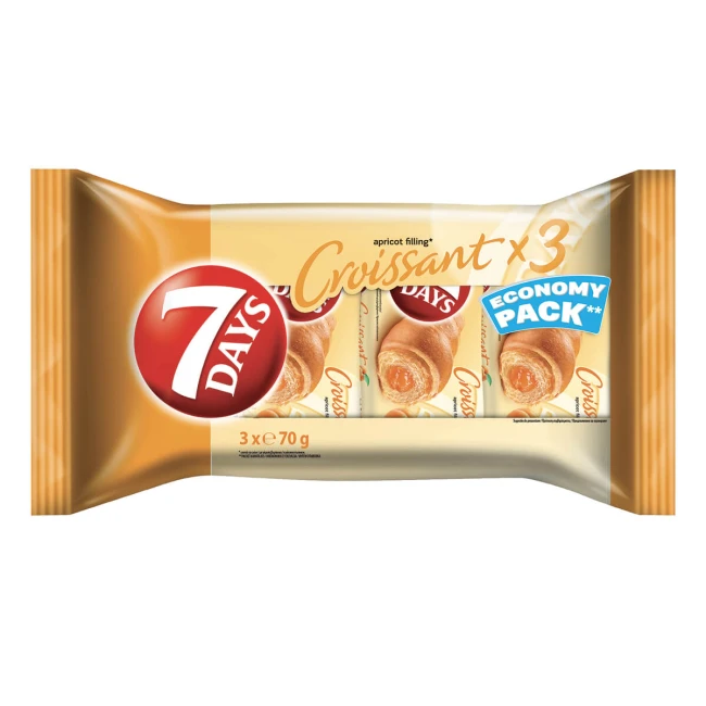 7 Days Κρουασάν Βερίκοκο 3x70g