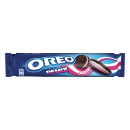 Oreo Γεμιστά Μπισκότα Με Βανίλια & Rasberry 157gr