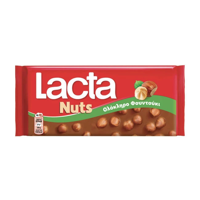 Lacta Σοκολάτα Με Ολόκληρο Φουντούκι 100gr Lacta Σοκολάτα Με Ολόκληρο Φουντούκι 100gr