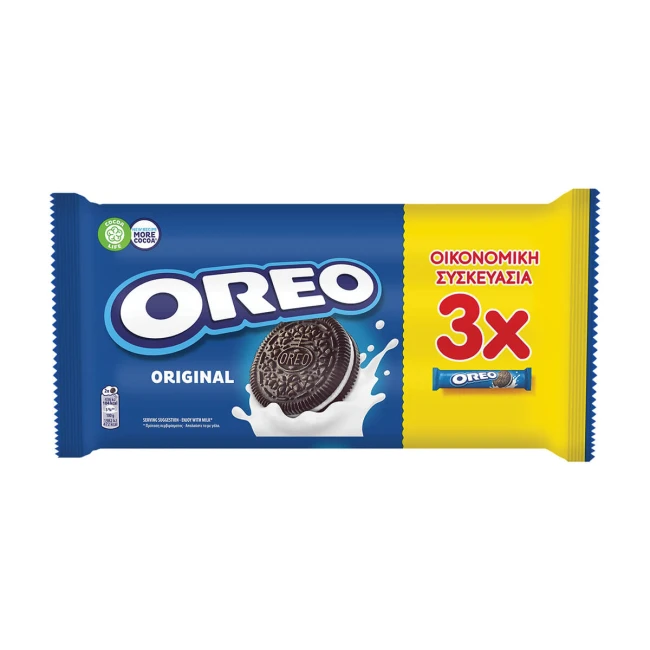 Oreo Γεμιστά Μπισκότα Με Βανίλια 3x154gr Oreo Γεμιστά Μπισκότα Με Βανίλια 3x154gr