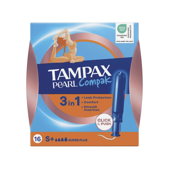 Tampax Ταμπόν Compak Pearl Super Plus 16τμχ