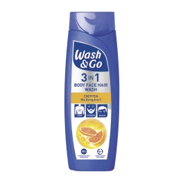 Wash & Go Σαμπουάν Μαλλιών 3σε1 Vitamin C Αντρικό 360ml