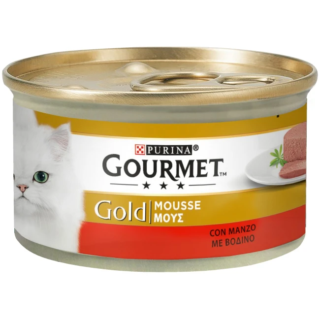 Gourmet Gold Υγρή Τροφή Γάτας Βοδινό Mousse 85g Gourmet Gold Υγρή Τροφή Γάτας Βοδινό Mousse 85g