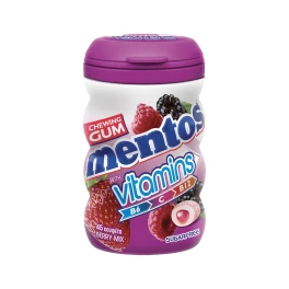 Mentos With Vitamins Berry Τσίκλες Χωρίς Ζάχαρη 45 κουφέτα 124gr