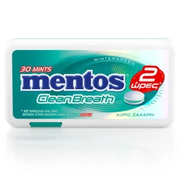 Mentos Clean Breath Wintergreen Μικρο Παστίλιες Χωρίς Ζάχαρη 21gr Mentos Clean Breath Wintergreen Μικρο Παστίλιες Χωρίς Ζάχαρη 21gr