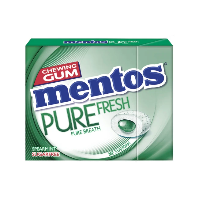 Mentos Pure Fresh Τσίκλες Δυόσμος 20 κουφέτα 30gr