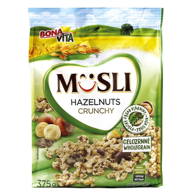 Bonavita Δημητριακά Musli με Φουντούκι & Μέλι  375gr