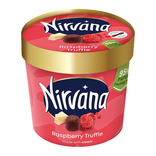 Nirvana Παγωτό με Τρούφα Rasberry Κύπελλο 150ml