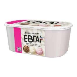 Έβγα Variete Κακάο-Βανίλια-Φράουλα Οικογενειακό Παγωτό 2,7Lt