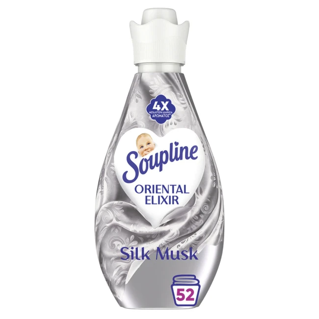 Soupline Elixir Oriental Silk Musk Συμπυκνωμένο Υγρό Μαλακτικό Ρούχων 52 μεζ
