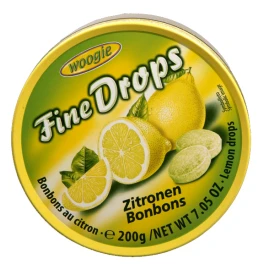Woogie Fine Drops Καραμέλες Λεμόνι 200gr