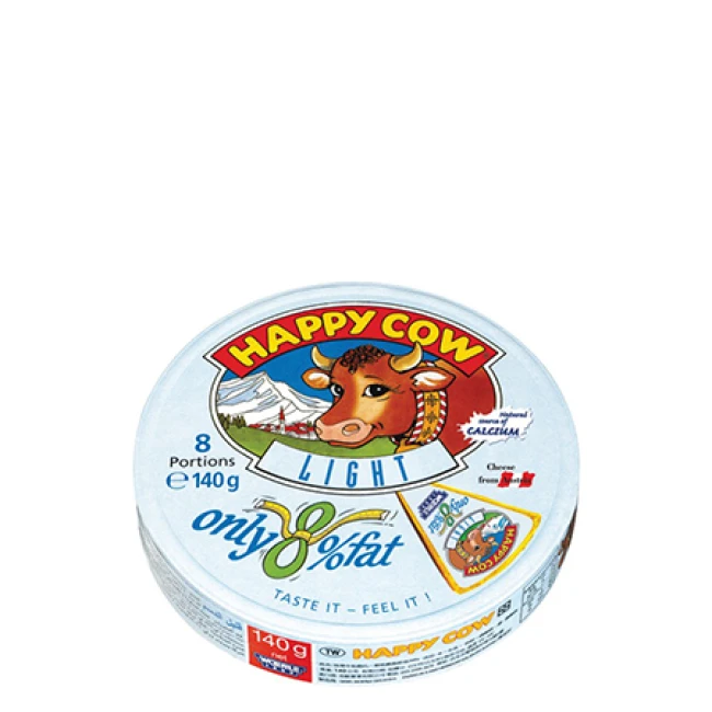 Happy Cow Τυράκια Τρίγωνα Low Fat 140gr, 8τεμ